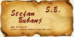 Stefan Bubanj vizit kartica